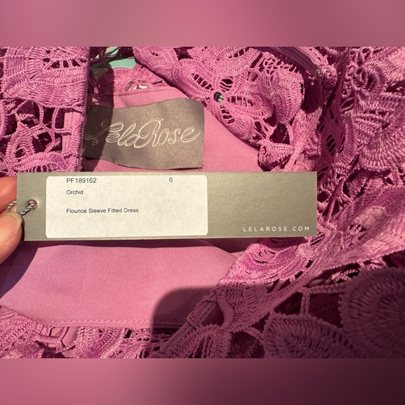 BNWT Lila Rose Purple lace midi dress sz 6US - Picture 8 of 10